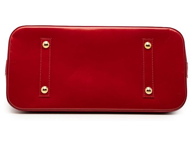Borsa Louis Vuitton Monogram Vernis Alma GM rossa Rosso - vista 3