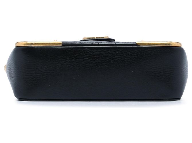 Borsa Minaudière Rock The Corners in pelle di vitello Chevron CC nera Chanel Nero - vista 3