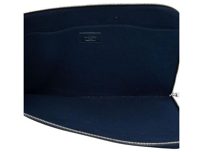 Pochette Jour GM Taurillon Initials Circle blu Louis Vuitton - vista 4