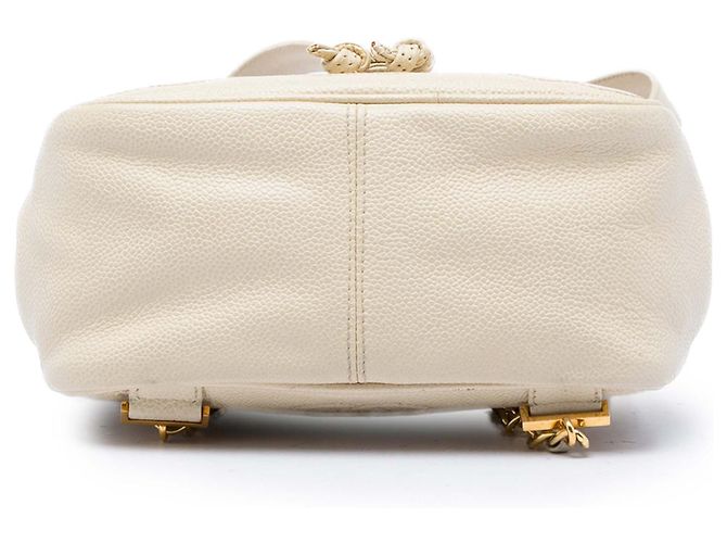 Chanel Caviar Triple CC Rucksack Weiß - Ansicht 3