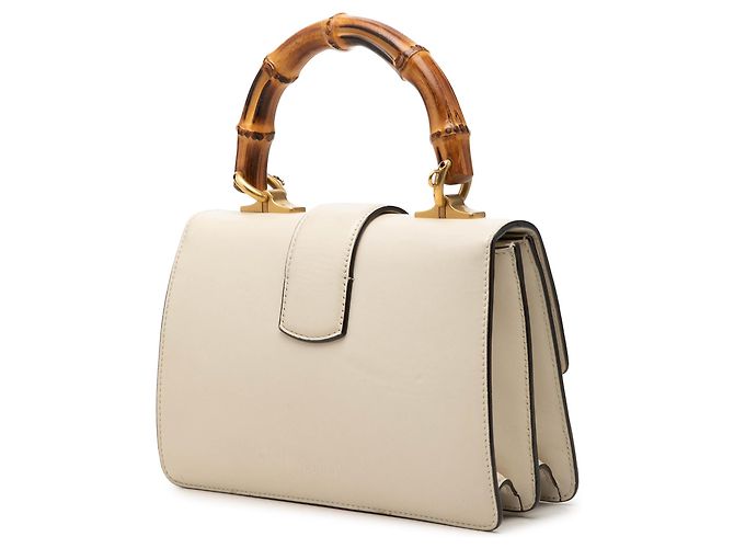 Borsa Dionysus Gucci in pelle di vitello e bambù bianco con tracolla Web - vista 2