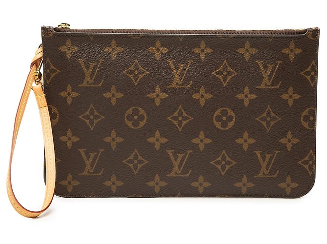 Pochette Louis Vuitton Monogram Neverfull MM Marrone - vista 2