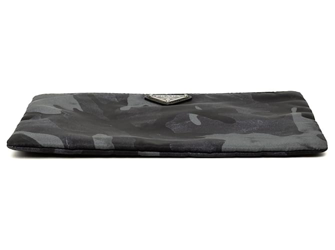 Clutch Prada Tessuto Camouflage Blu - vista 3