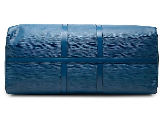 Borsa da viaggio blu Louis Vuitton Epi Keepall 55 - vista 3