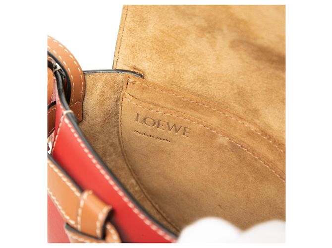 Borsa a tracolla LOEWE Mini Tricolor Leather Gate rossa Rosso - vista 5