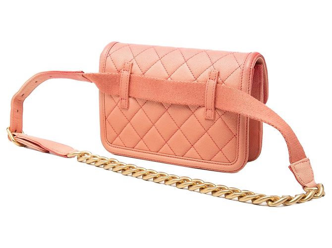 Borsa a tracolla Chanel Quilted Caviar Sunset On The Sea Rosa - vista 2