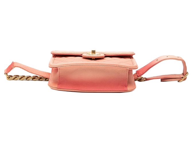 Borsa a tracolla Chanel Quilted Caviar Sunset On The Sea Rosa - vista 3