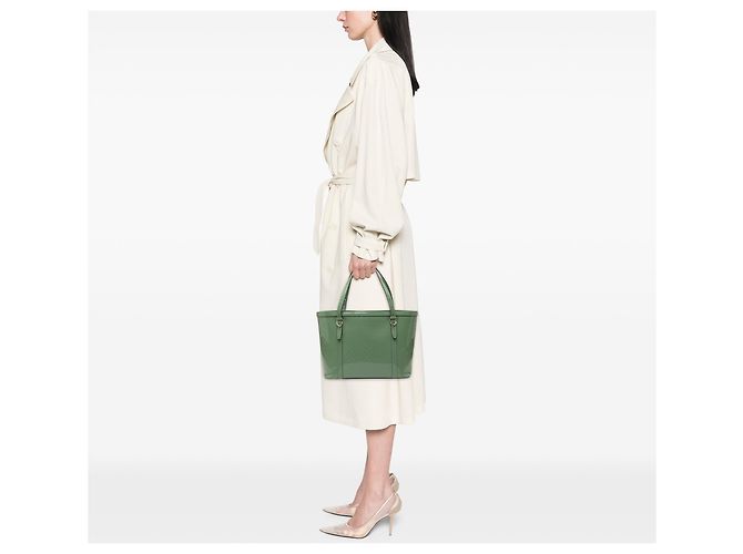 Tote Nice in microguccissima vernice verde Gucci - vista 9