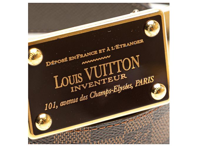 Cinturón reversible Louis Vuitton Damier Ebene Inventeur marrón Castaño - vista 4