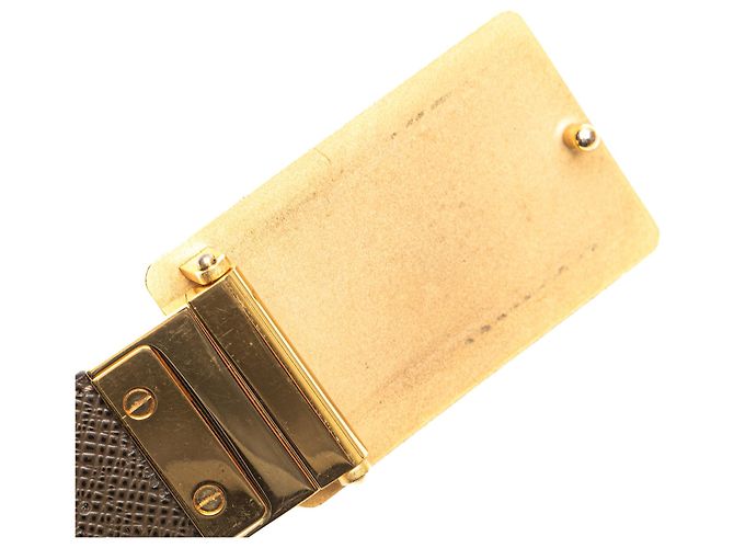 Cinturón reversible Louis Vuitton Damier Ebene Inventeur marrón Castaño - vista 6