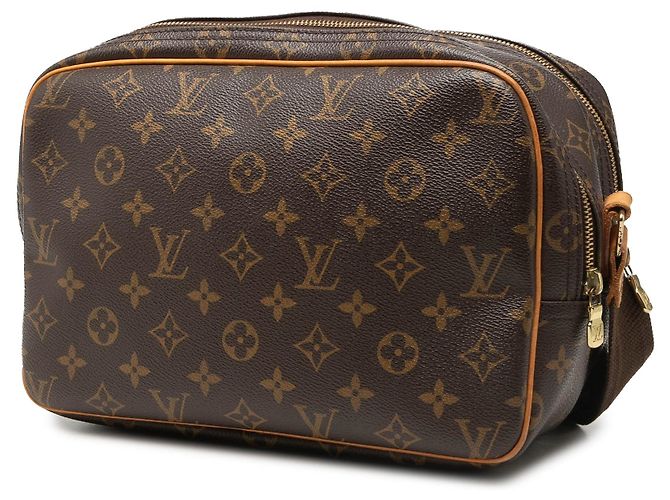 Borsa a tracolla Louis Vuitton Monogram Reporter PM marrone - vista 2