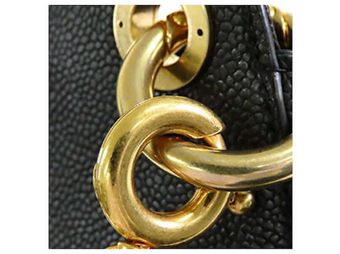 Borsa Chanel CC Caviar nera Nero - vista 9