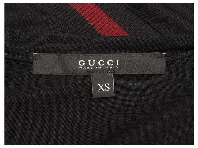 Top sin mangas Gucci negro y burdeos con ribete Web Talla US XS - vista 5