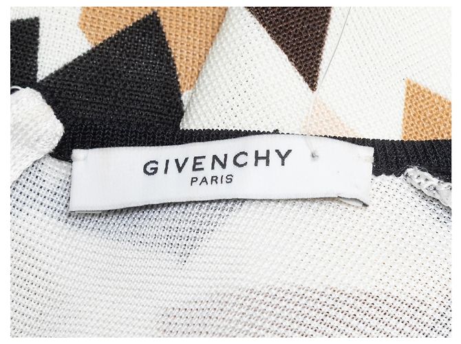Ärmelloses Givenchy Kleid mit geometrischem Print in Braun & Multicolour Größe US M - Ansicht 4
