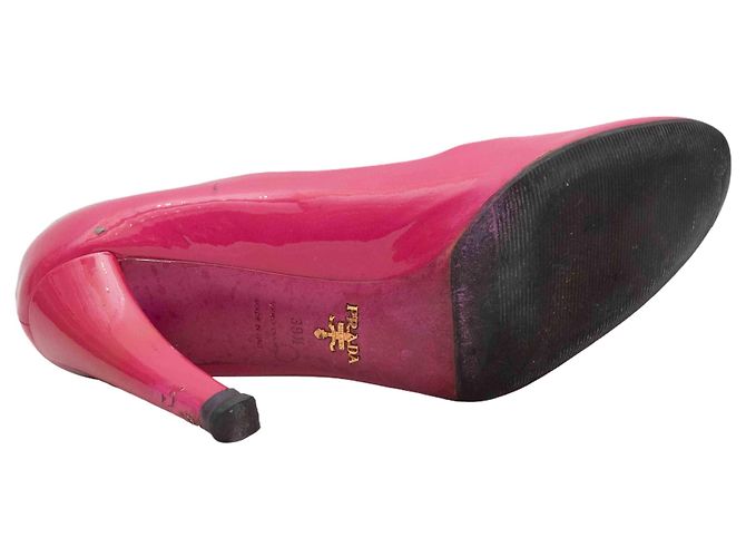 Fuchsia Prada Lackleder-Pumps Größe 39.5 Pink - Ansicht 2
