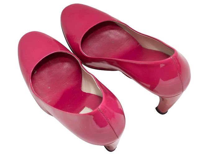 Fuchsia Prada Lackleder-Pumps Größe 39.5 Pink - Ansicht 4