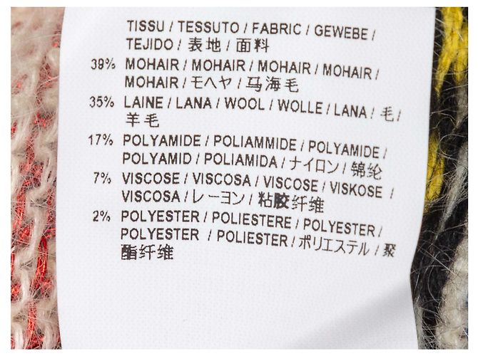Saint Laurent Cardigan aus Woll-Mohair-Mischung Creme & Multicolour Größe US XS - Ansicht 7