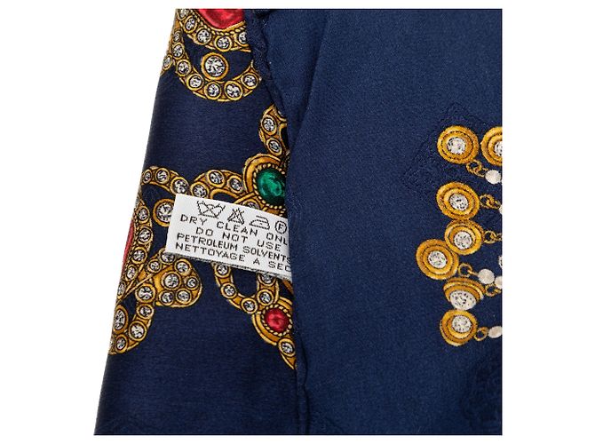 Sciarpa in seta Chanel Blue Gripoix Print Scarves - vista 4