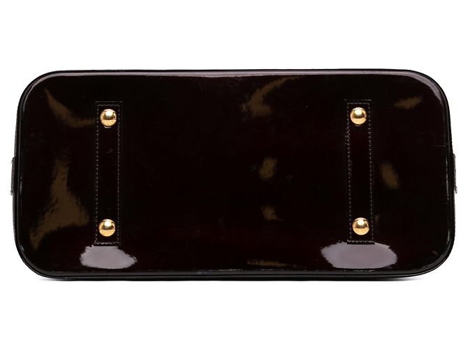 Borsa Louis Vuitton Monogram Vernis Alma GM Viola Porpora - vista 3
