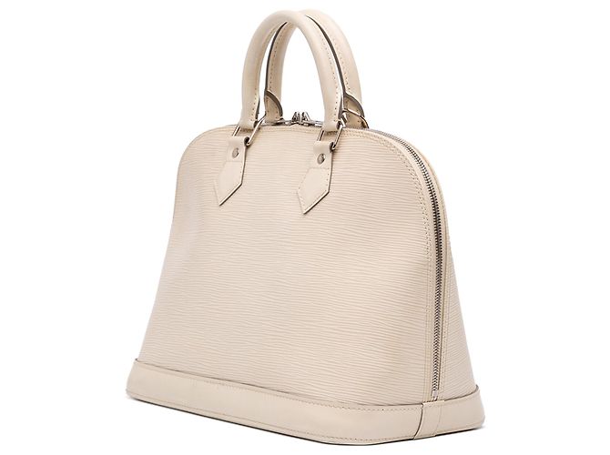 Borsa Louis Vuitton Epi Alma PM bianca Bianco - vista 2