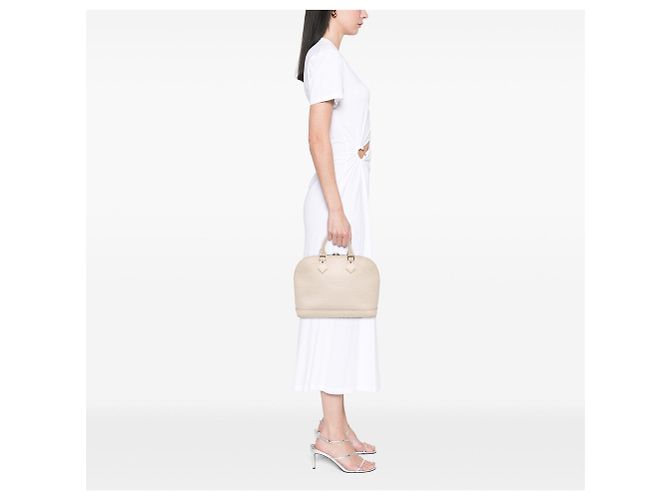 Borsa Louis Vuitton Epi Alma PM bianca Bianco - vista 6