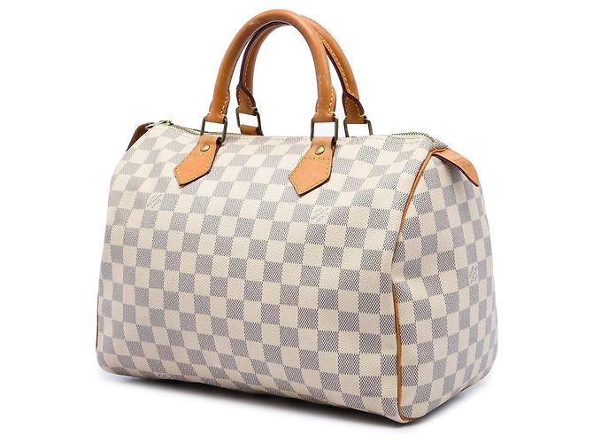 Borsa Boston Louis Vuitton Damier Azur bianca Speedy 30 Bianco - vista 2