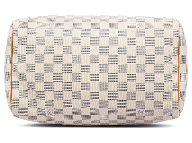 Borsa Boston Louis Vuitton Damier Azur bianca Speedy 30 Bianco - vista 3