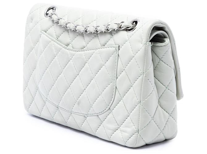 Chanel Medium Classic Lambskin Double Flap Schultertasche Grün - Ansicht 2