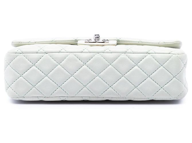 Chanel Medium Classic Lambskin Double Flap Schultertasche Grün - Ansicht 3