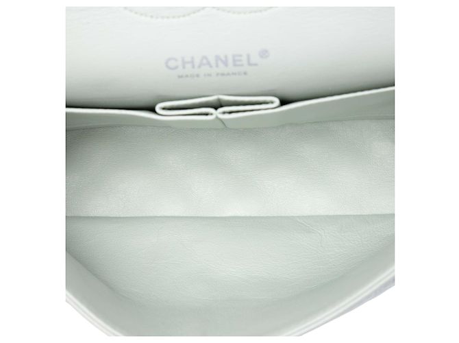 Chanel Medium Classic Lambskin Double Flap Schultertasche Grün - Ansicht 4