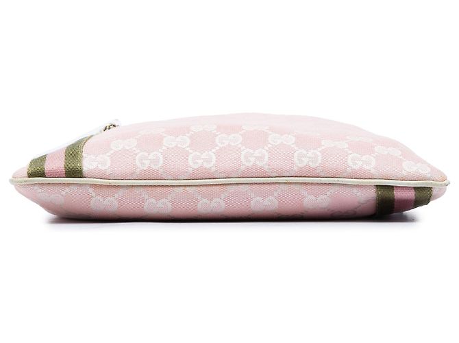 Borsa a tracolla Gucci GG Canvas Web Jolicoeur rosa - vista 3
