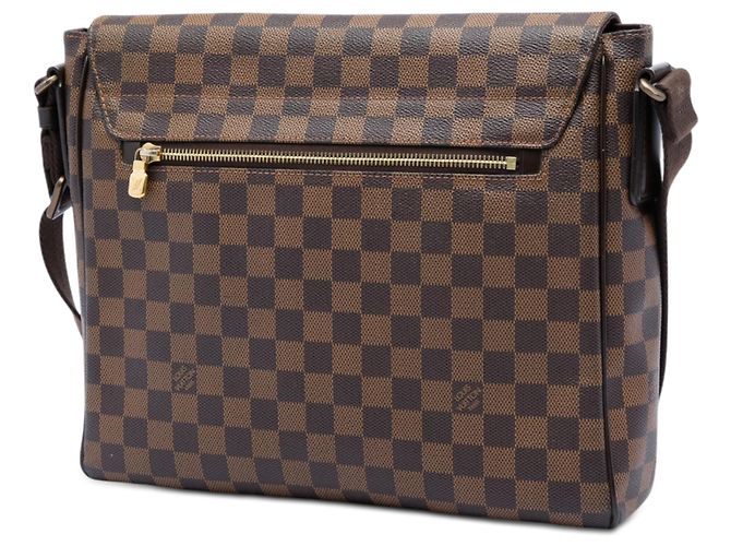 Borsa a tracolla Louis Vuitton District MM in Damier Ebene marrone - vista 2