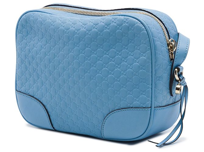 Borsa a tracolla blu Gucci Microguccissima Bree - vista 2