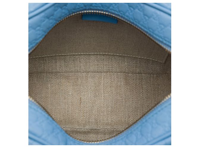 Borsa a tracolla blu Gucci Microguccissima Bree - vista 4