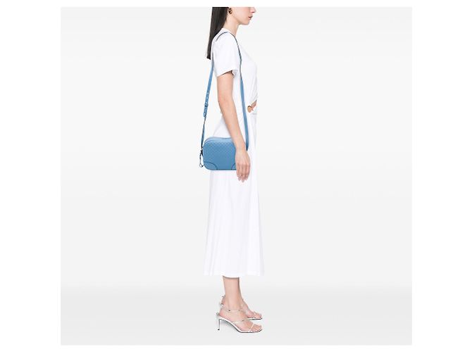 Borsa a tracolla blu Gucci Microguccissima Bree - vista 6