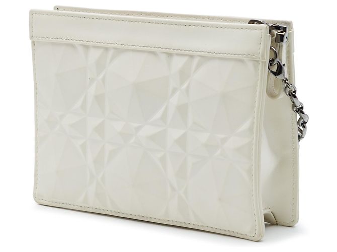 Borsa a tracolla White Dior Macrocannage Diamond Calfskin Caro Every Dior Bianco - vista 2