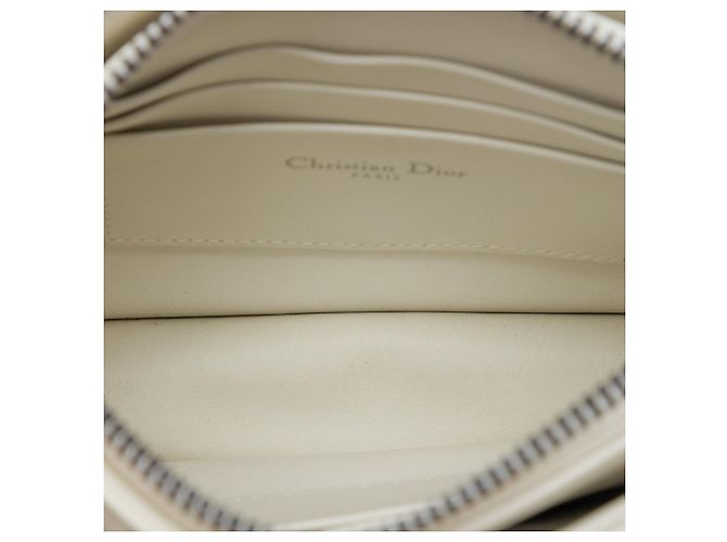 Borsa a tracolla White Dior Macrocannage Diamond Calfskin Caro Every Dior Bianco - vista 4