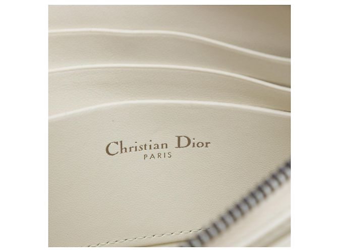 Borsa a tracolla White Dior Macrocannage Diamond Calfskin Caro Every Dior Bianco - vista 5