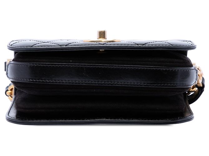Borsa a tracolla Chanel Mini My Sweet CC in pelle di vitello lucida nera Nero - vista 3