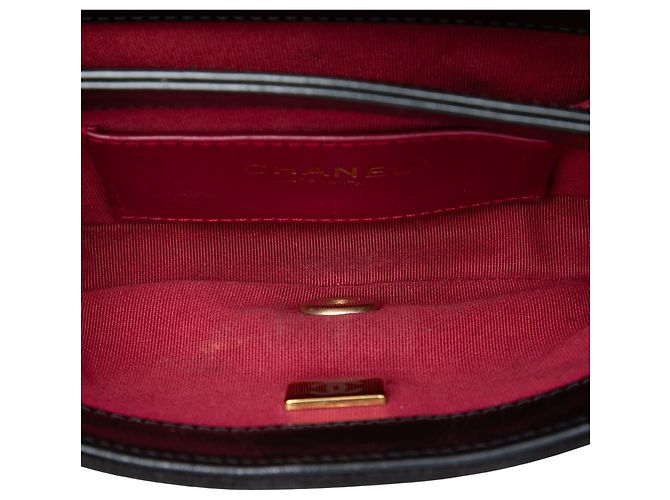 Borsa a tracolla Chanel Mini My Sweet CC in pelle di vitello lucida nera Nero - vista 4