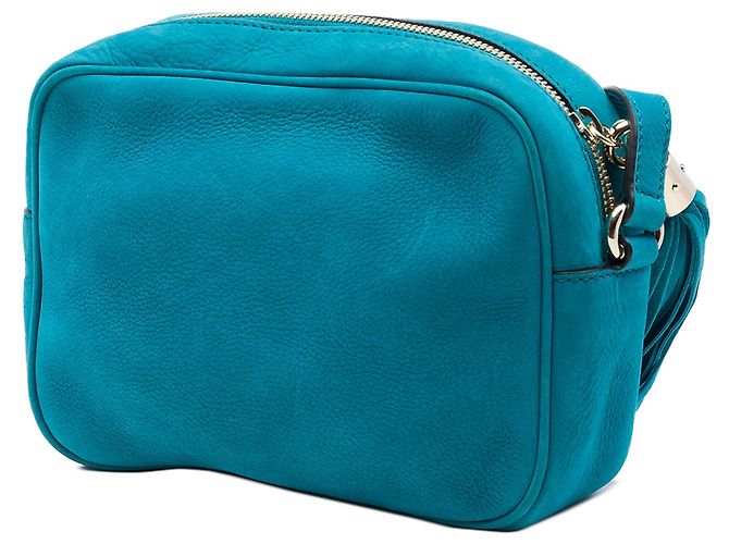 Borsa a tracolla Gucci Nubuck Soho Disco blu - vista 2