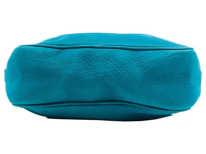 Borsa a tracolla Gucci Nubuck Soho Disco blu - vista 3