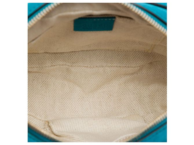 Borsa a tracolla Gucci Nubuck Soho Disco blu - vista 4