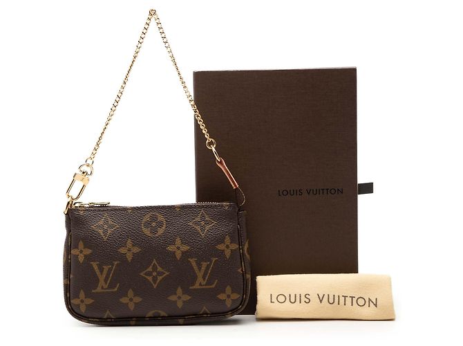 Borsa Louis Vuitton Monogram Mini Pochette Accessoires marrone - vista 8