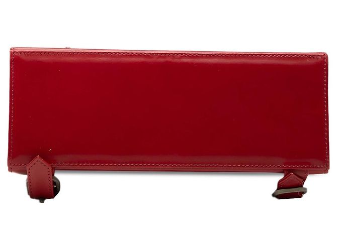 Red Saint Laurent Leather Frame Backpack - view 3