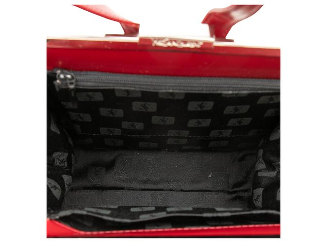 Red Saint Laurent Leather Frame Backpack - view 4