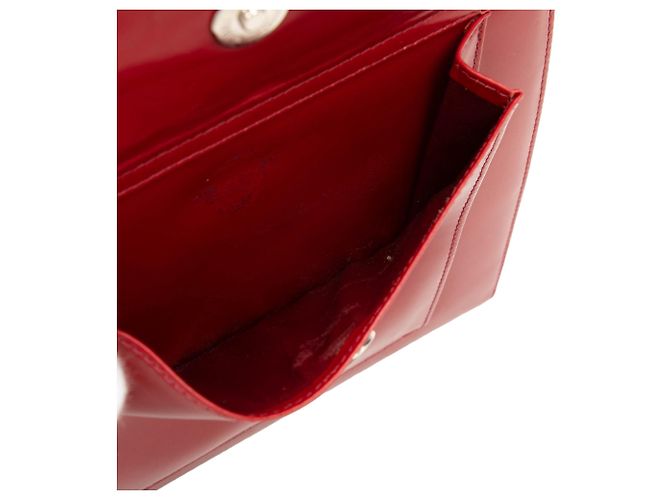 Red Saint Laurent Leather Frame Backpack - view 6