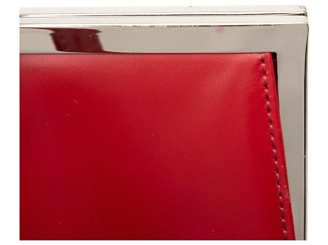 Red Saint Laurent Leather Frame Backpack - view 7