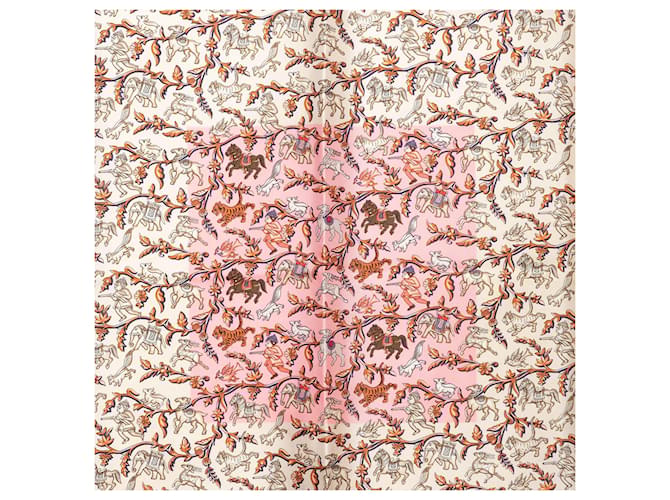 Sciarpa in seta Hermès Chasse en Inde 90 multicolore - vista 2