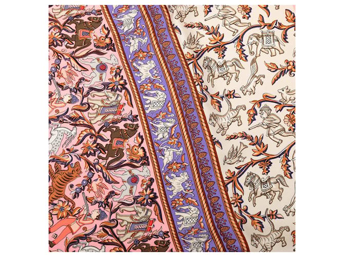 Sciarpa in seta Hermès Chasse en Inde 90 multicolore - vista 3